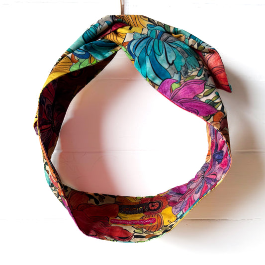 Watercolor Floral Petal Headwrap