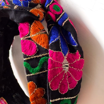 Embroidered Arrangement Petal Headwrap