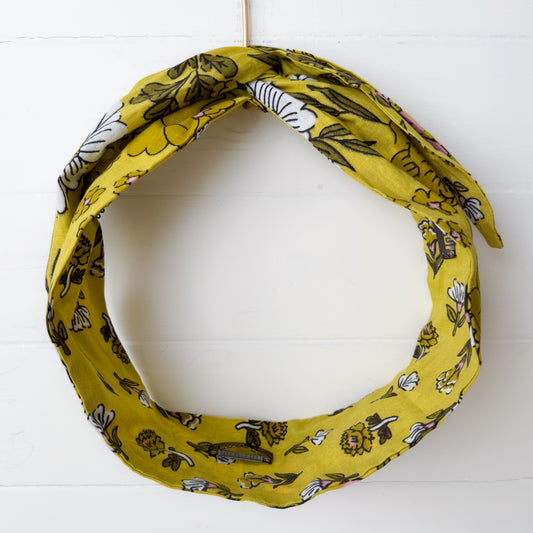 Chartreuse Cosmos Petal Headwrap