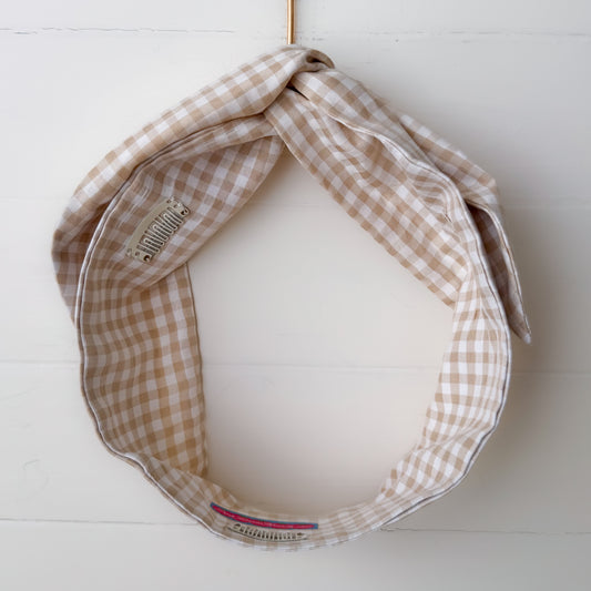 Oatmeal Seersucker Headwrap