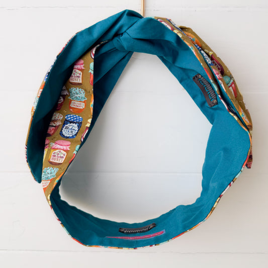 Sweet as Jam Turquoise Petal Headwrap