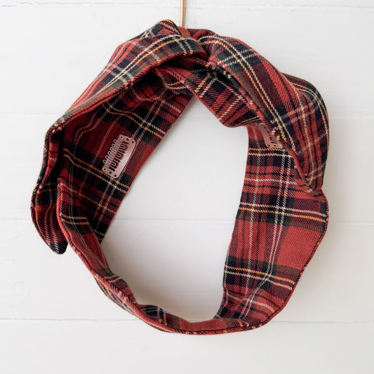 Pumpkin Spice Tartan Petal Headwrap