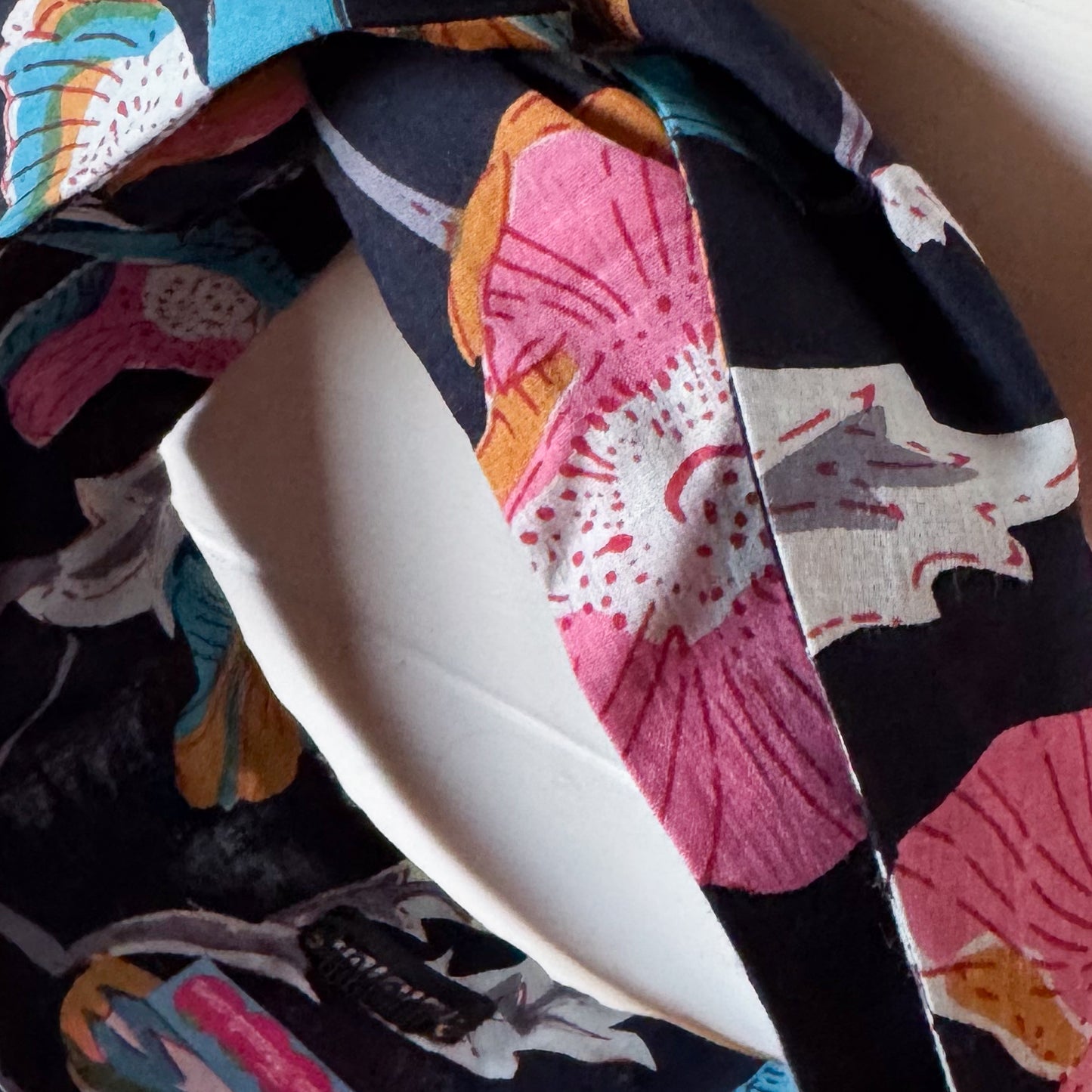 Navy Night Blooms Petal Headwrap