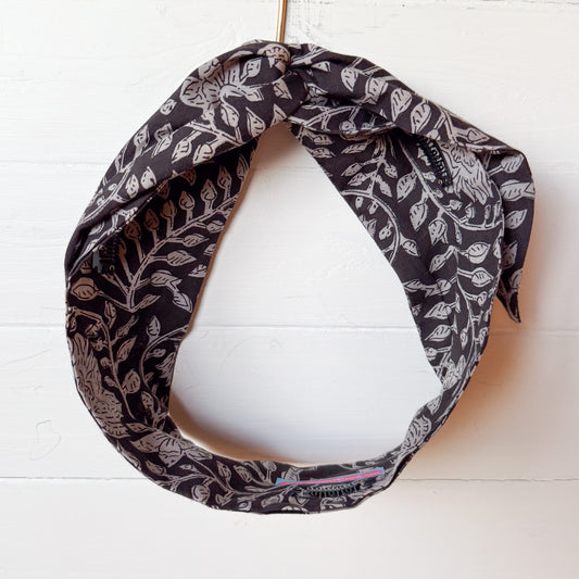 Silver Vines Petal Headwrap