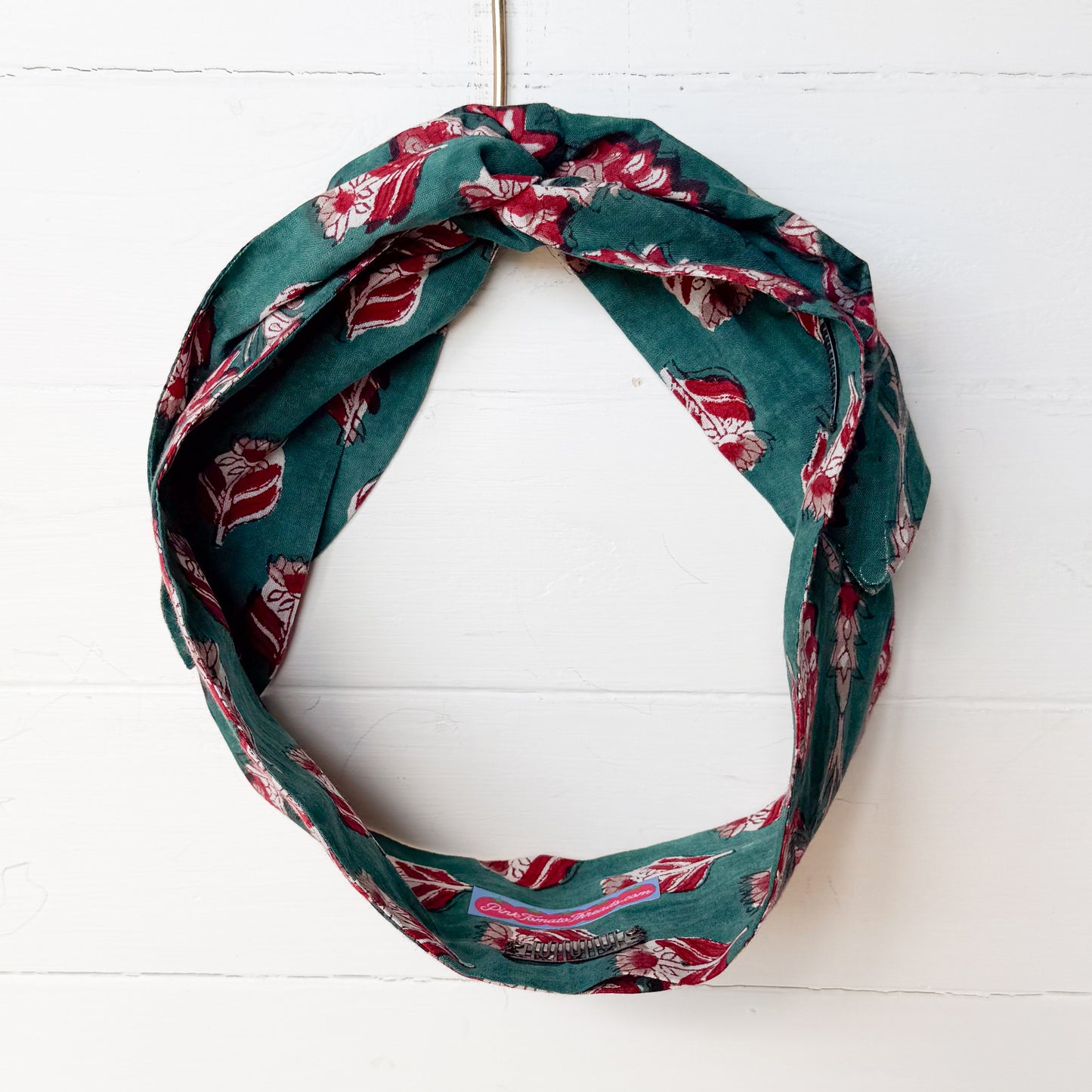 Teal Floral Petal Headwrap