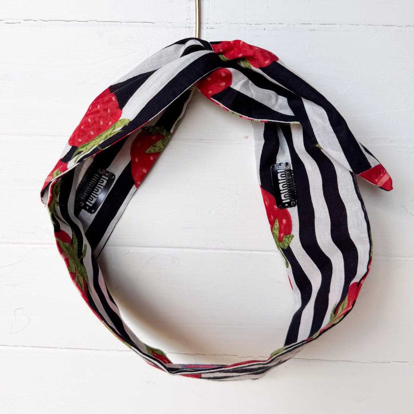 Strawberry Stripes Petal Headwrap