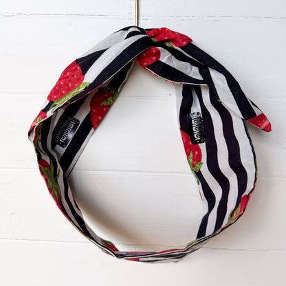 Strawberry Stripes Petal Headwrap