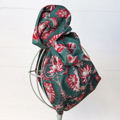 Teal Floral OG Headwrap