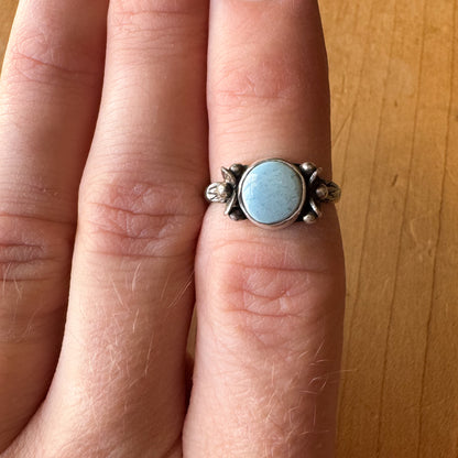 Blue Flowers Ring sz. 6.75+