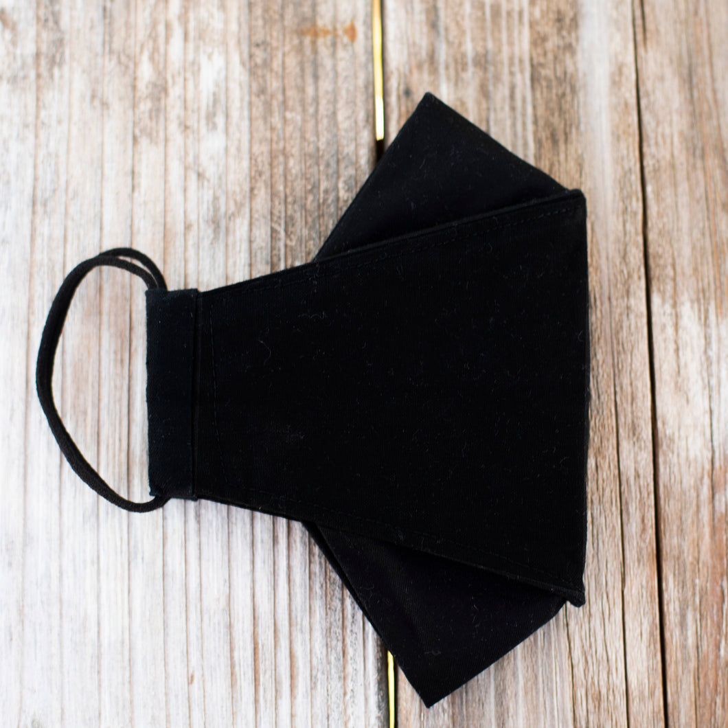 Large All Black 3D Mask