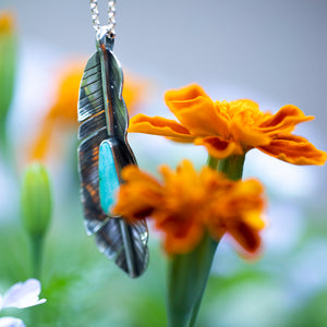 Sonoran Rose Feather Necklace