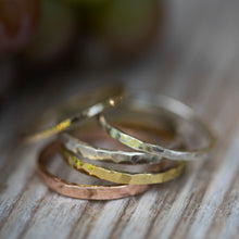 Load image into Gallery viewer, 2mm Sterling Silver Hammered Ring
