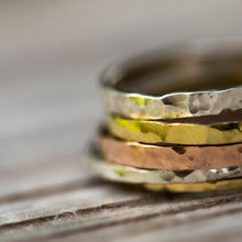 Load image into Gallery viewer, 2mm Sterling Silver Hammered Ring
