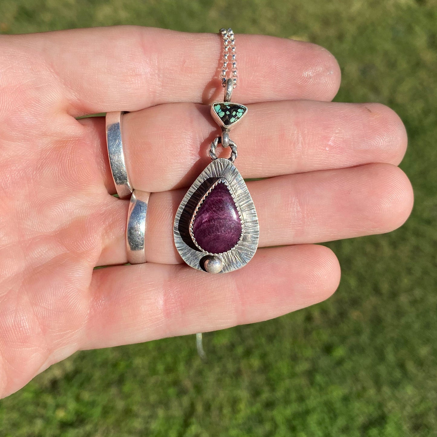 Purple Drop Necklace
