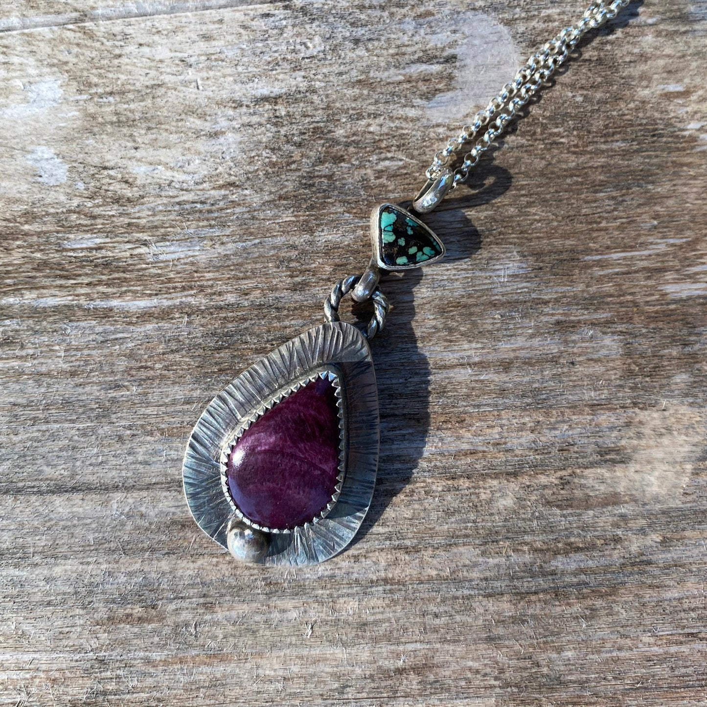 Purple Drop Necklace