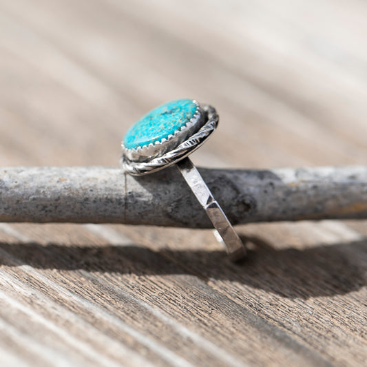 Sz. 7+ Turquoise Pearl Ring