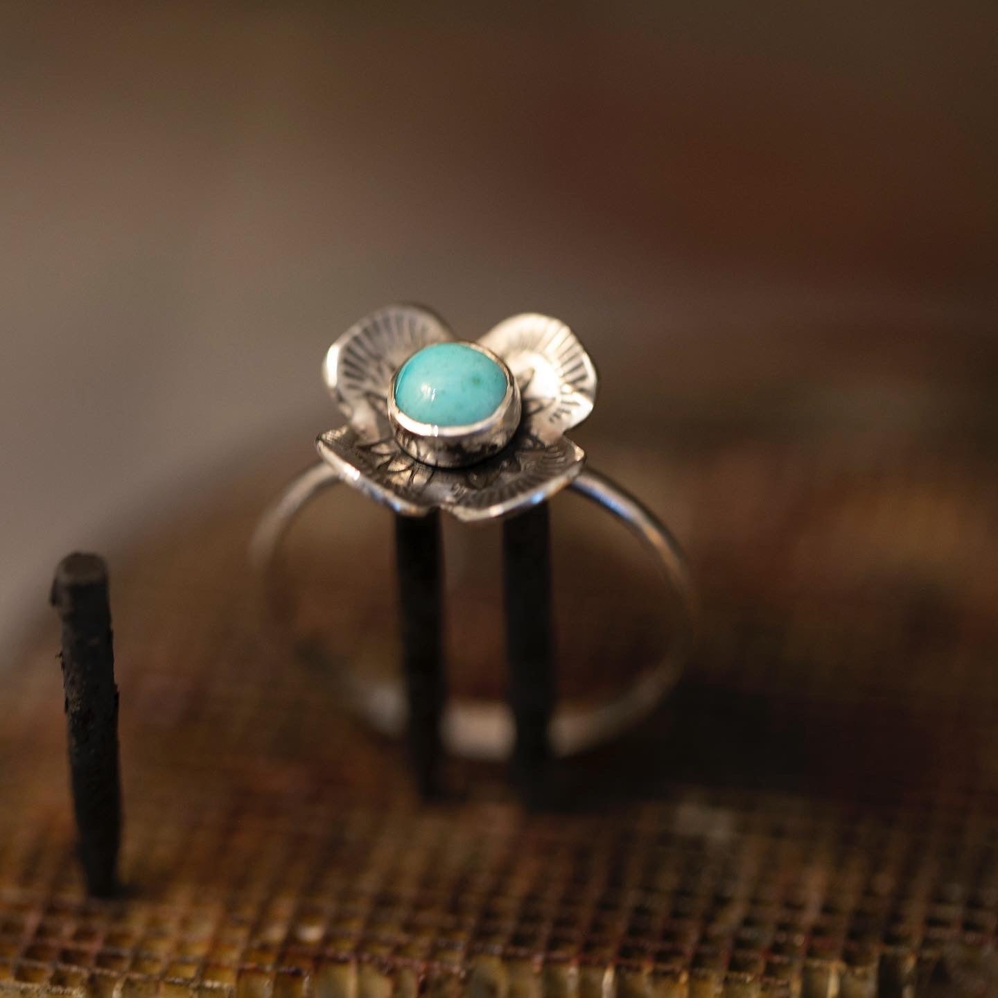 Turquoise Buttercup Ring