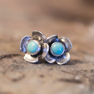 Turquoise Buttercups Studs